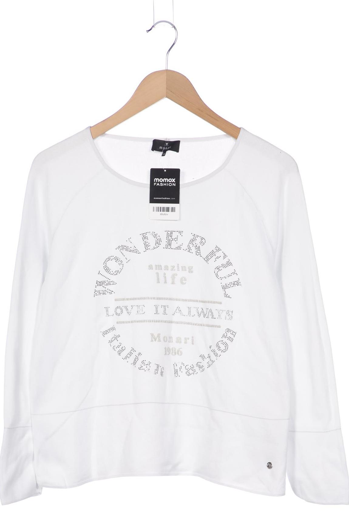 

monari Damen Langarmshirt, weiß, Gr. 34