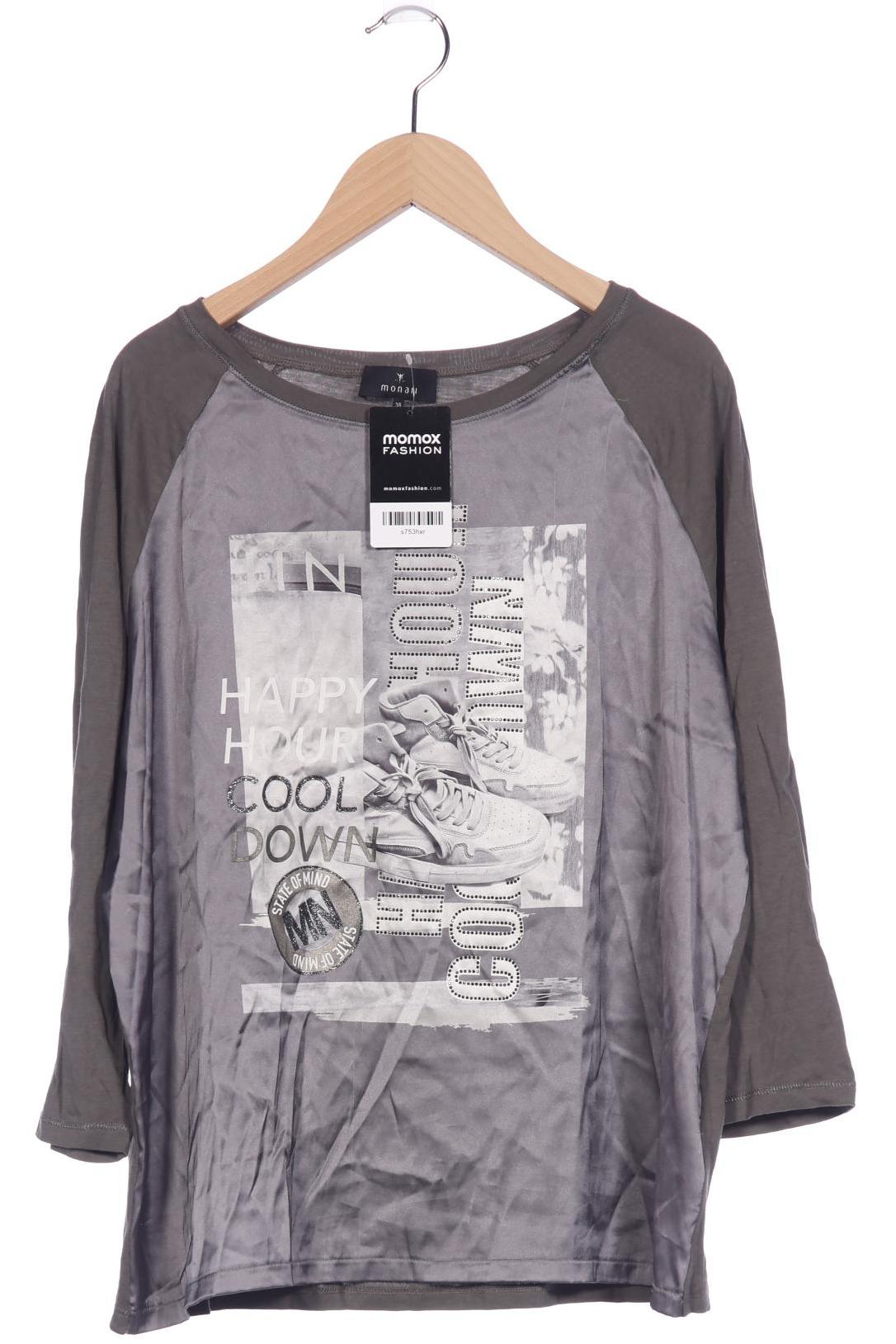 

monari Damen Langarmshirt, grau, Gr. 38