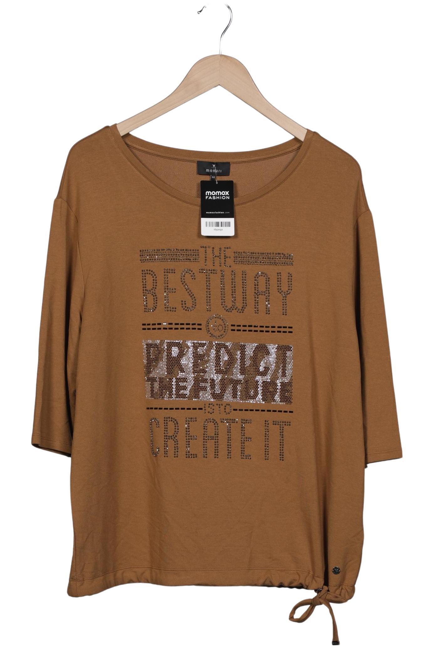 

monari Damen Langarmshirt, braun, Gr. 44