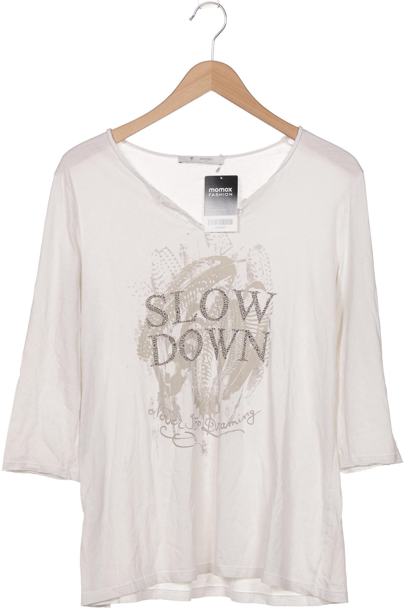 

monari Damen Langarmshirt, weiß, Gr. 44