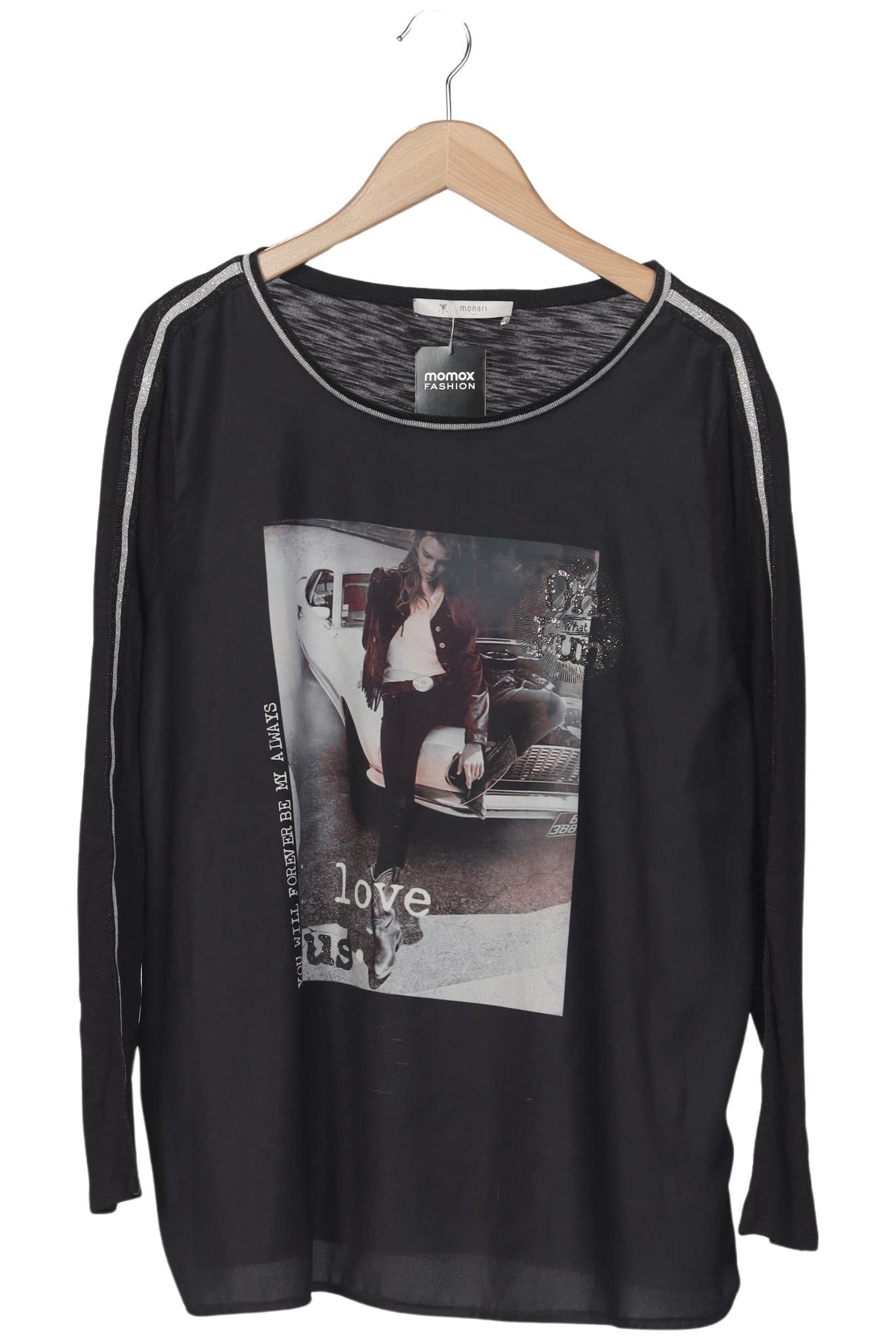 

monari Damen Langarmshirt, schwarz, Gr. 46