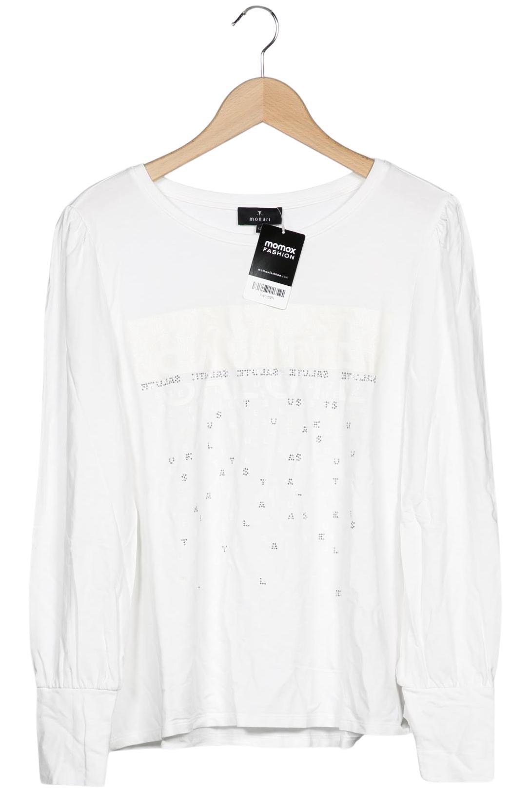 

monari Damen Langarmshirt, weiß, Gr. 42