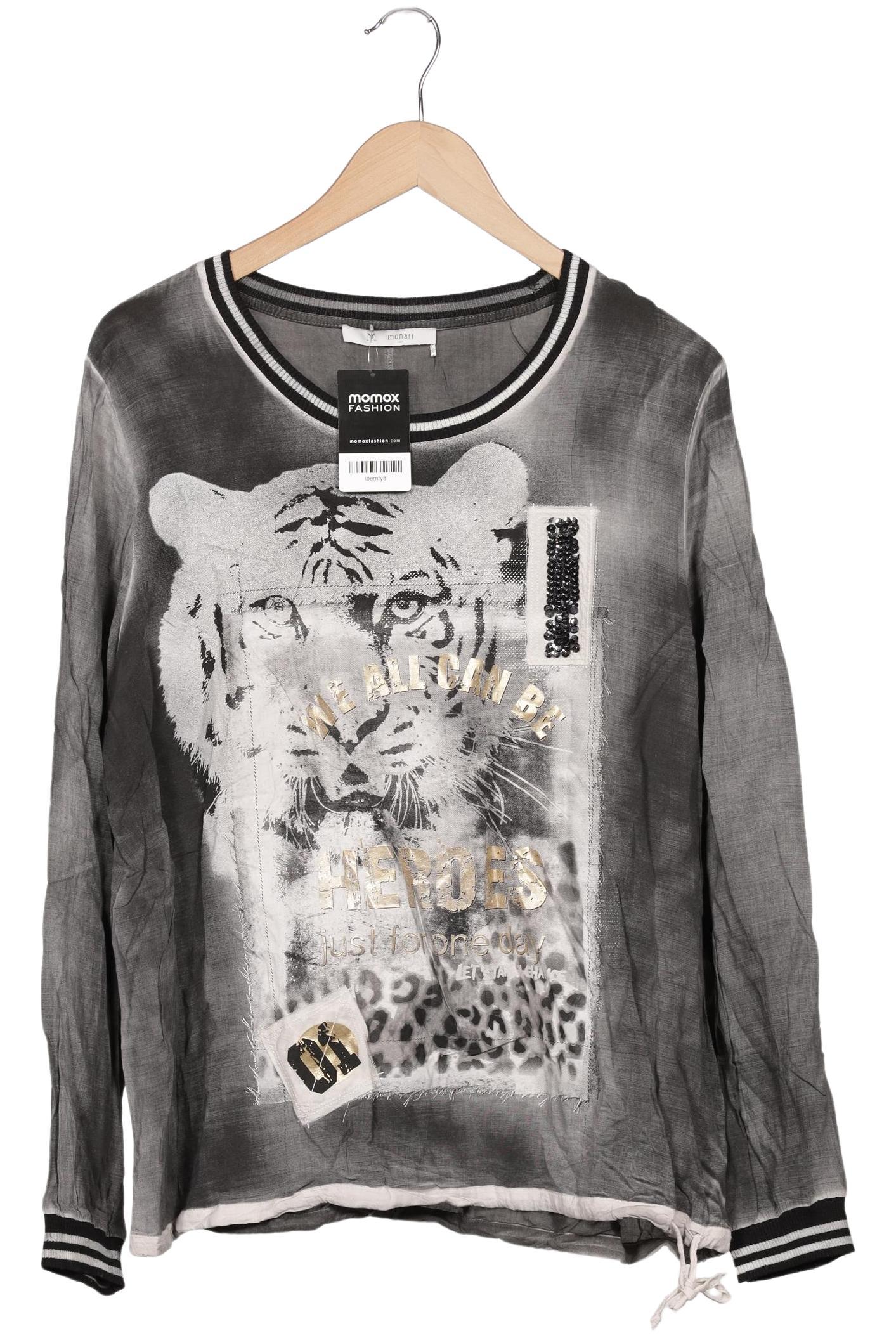 

monari Damen Langarmshirt, grau, Gr. 44