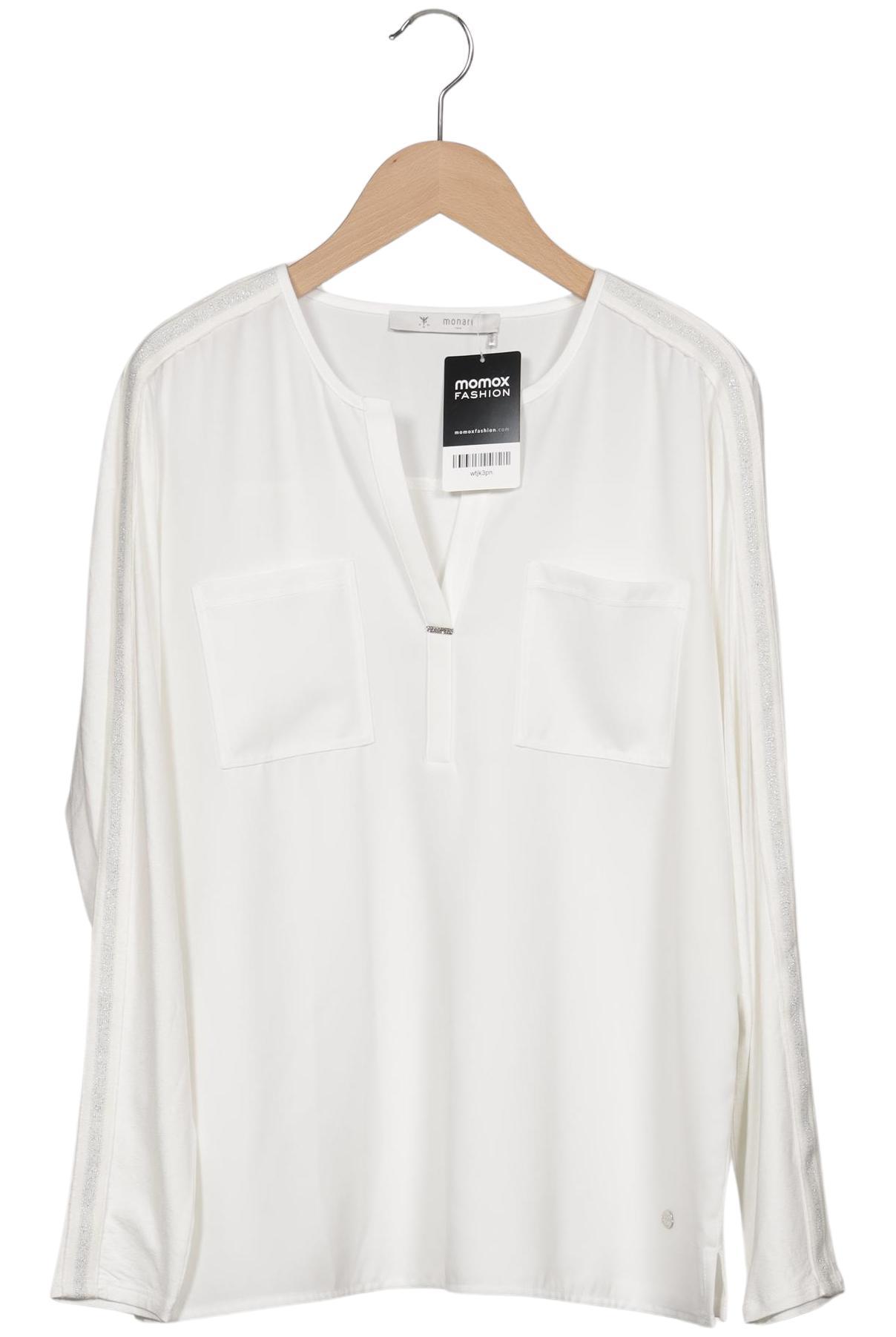 

monari Damen Langarmshirt, weiß, Gr. 42