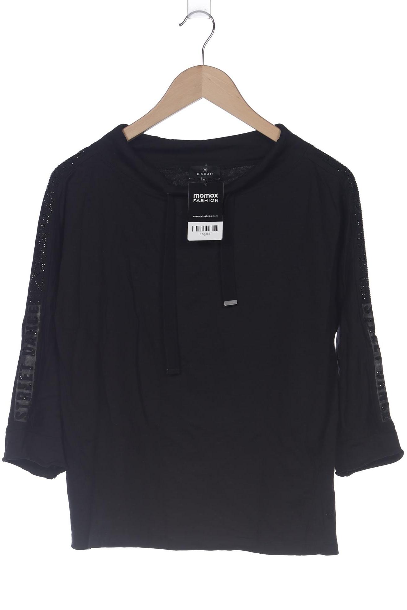 

monari Damen Langarmshirt, schwarz, Gr. 40