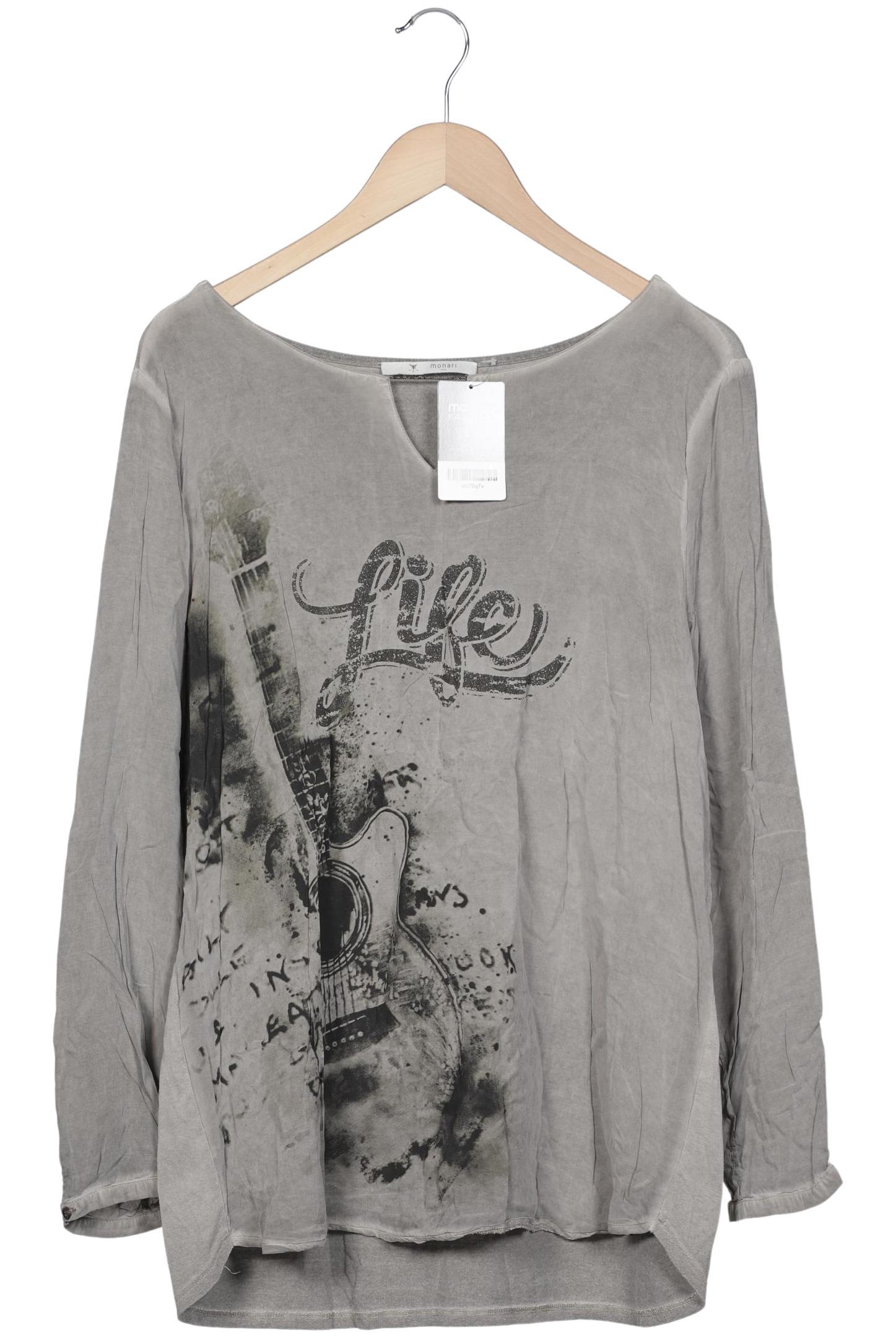 

monari Damen Langarmshirt, grau, Gr. 48