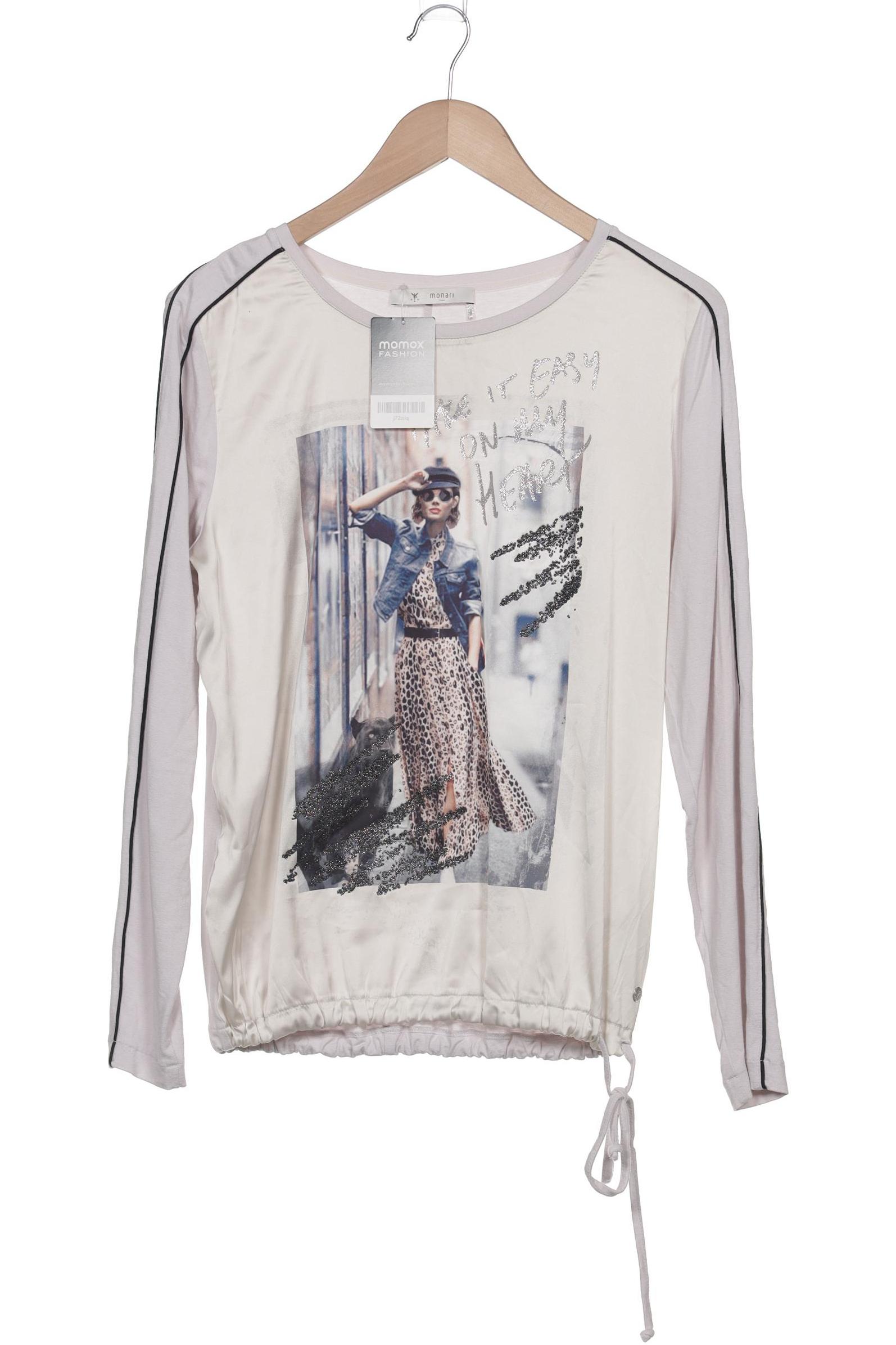 

monari Damen Langarmshirt, cremeweiß, Gr. 38