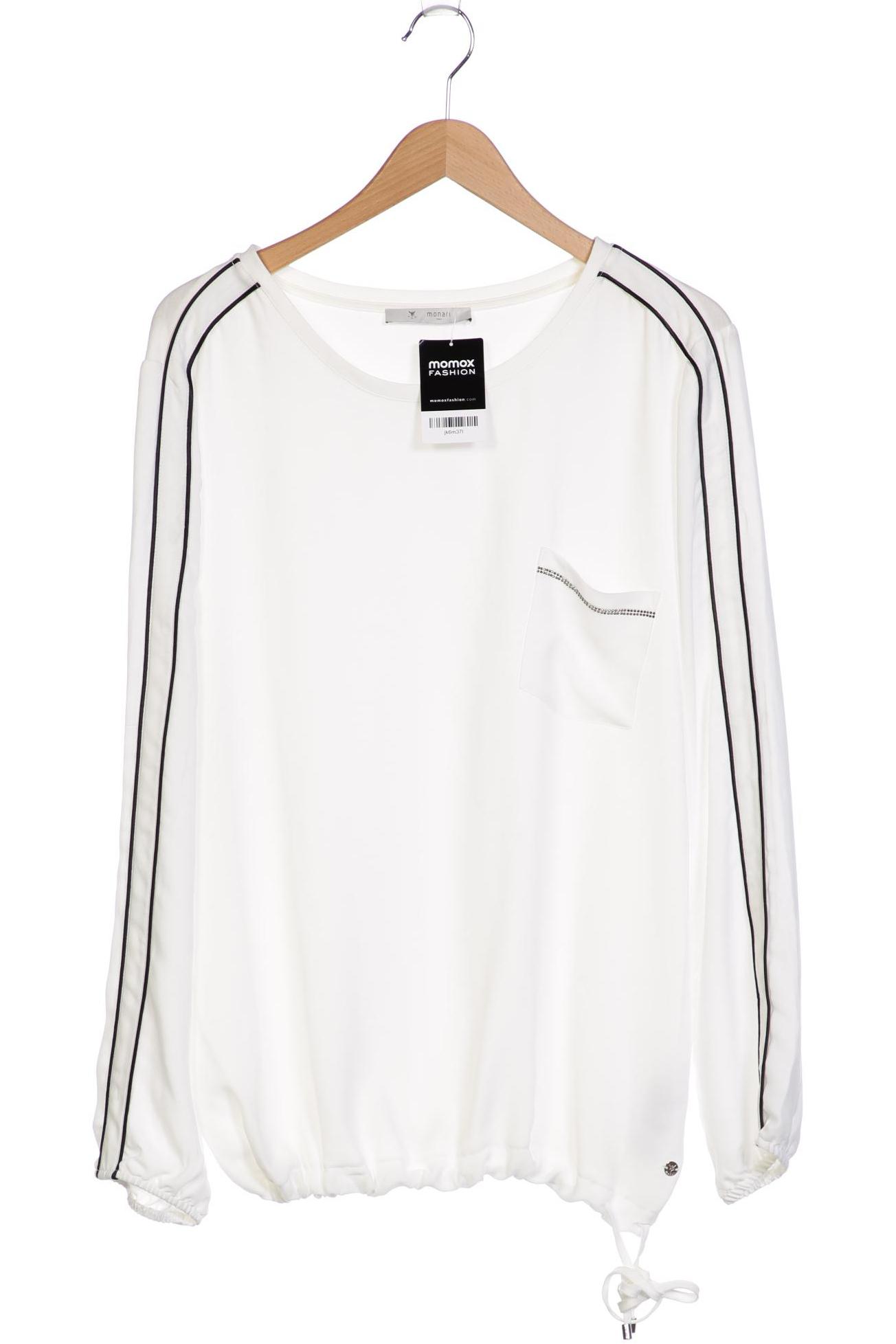 

monari Damen Langarmshirt, weiß