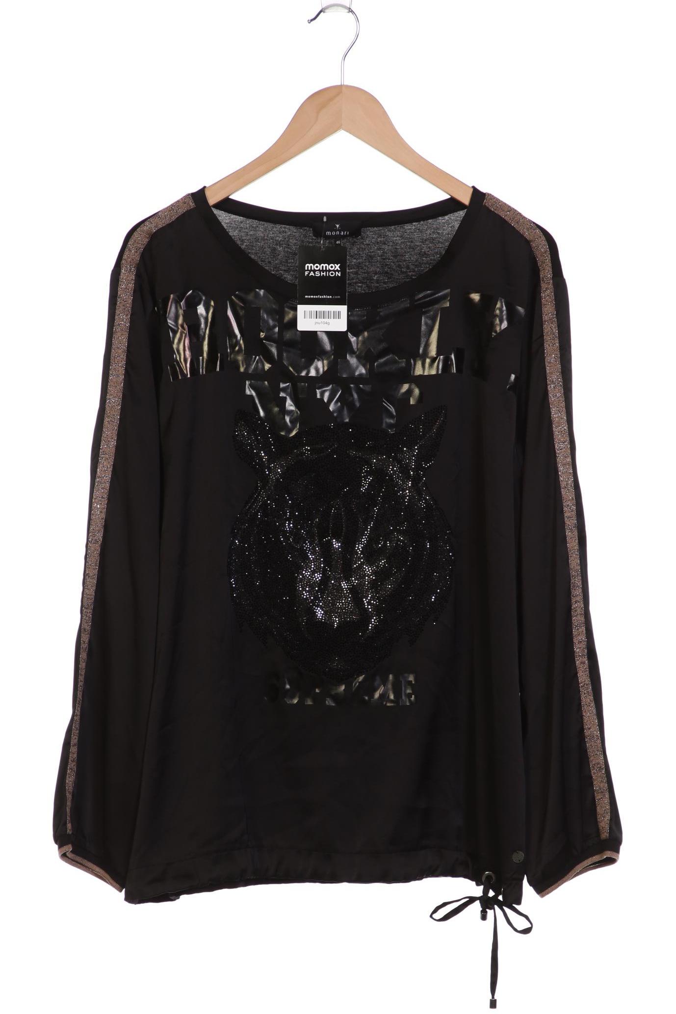 

monari Damen Langarmshirt, schwarz, Gr. 46