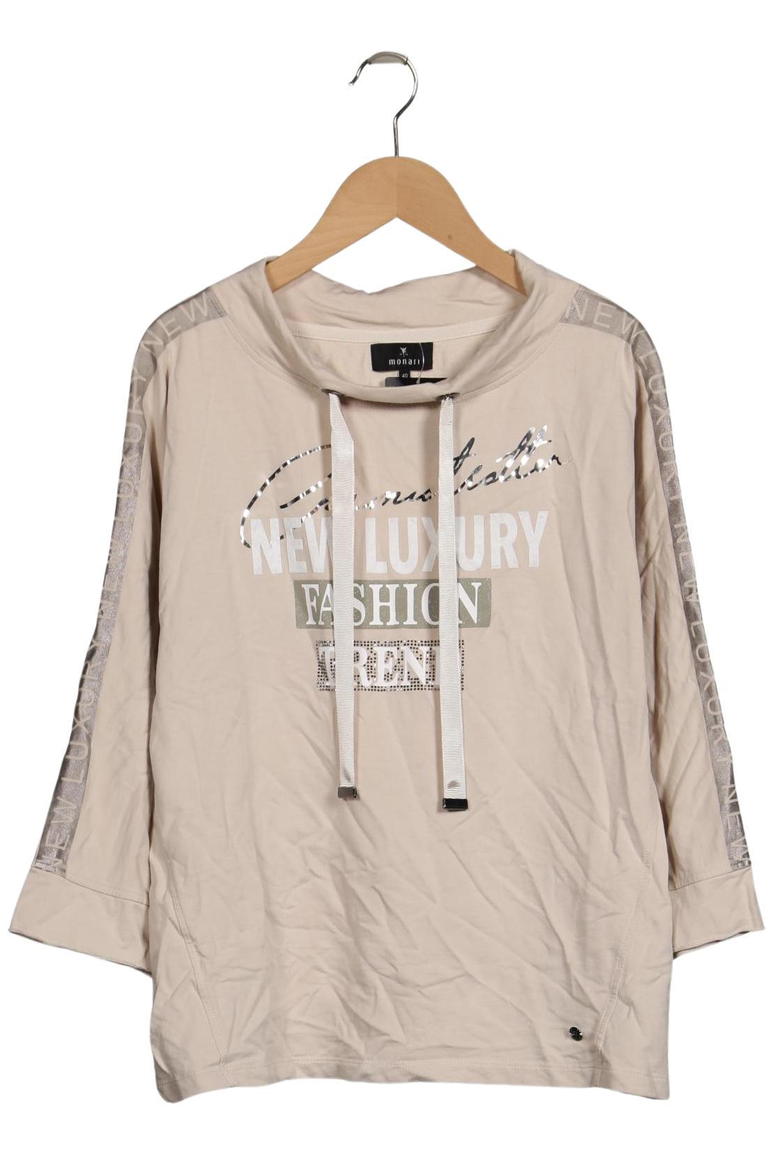 

monari Damen Langarmshirt, beige, Gr. 40