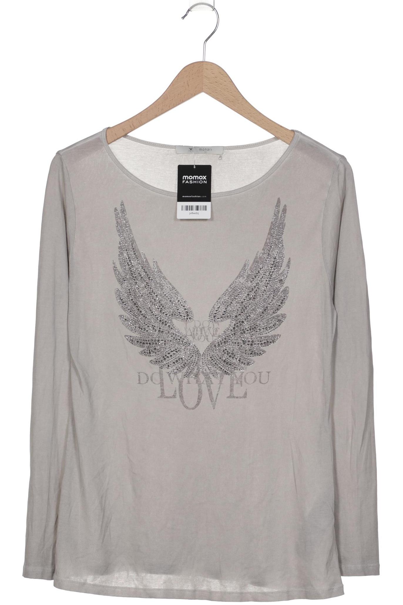 

monari Damen Langarmshirt, grau, Gr. 40