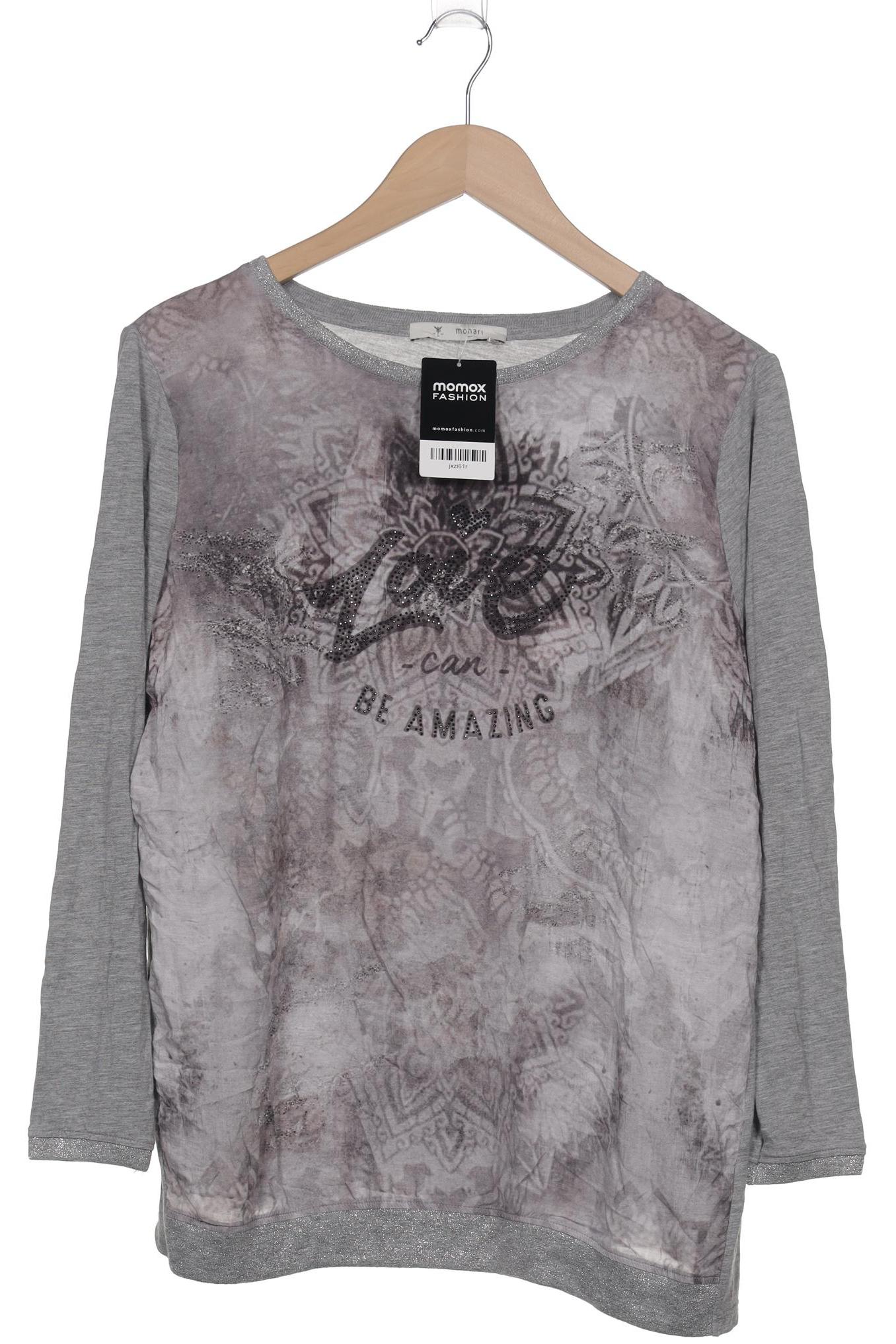 

monari Damen Langarmshirt, grau, Gr. 48