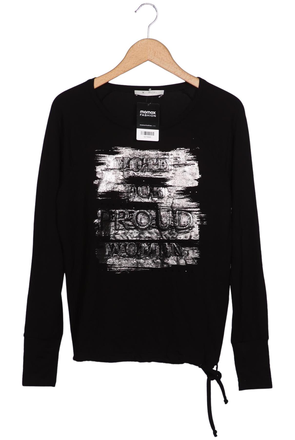 

monari Damen Langarmshirt, schwarz, Gr. 36