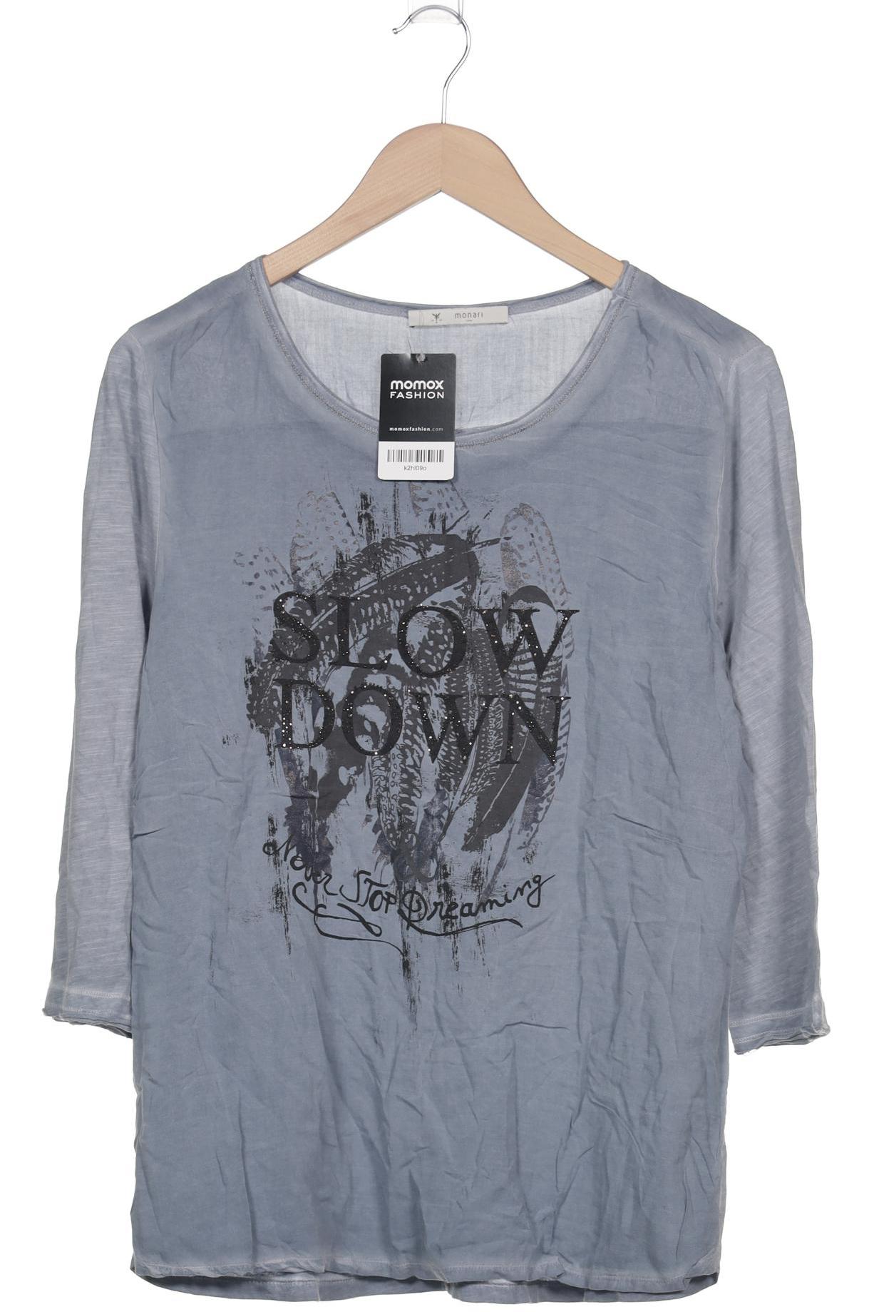 

monari Damen Langarmshirt, blau, Gr. 42