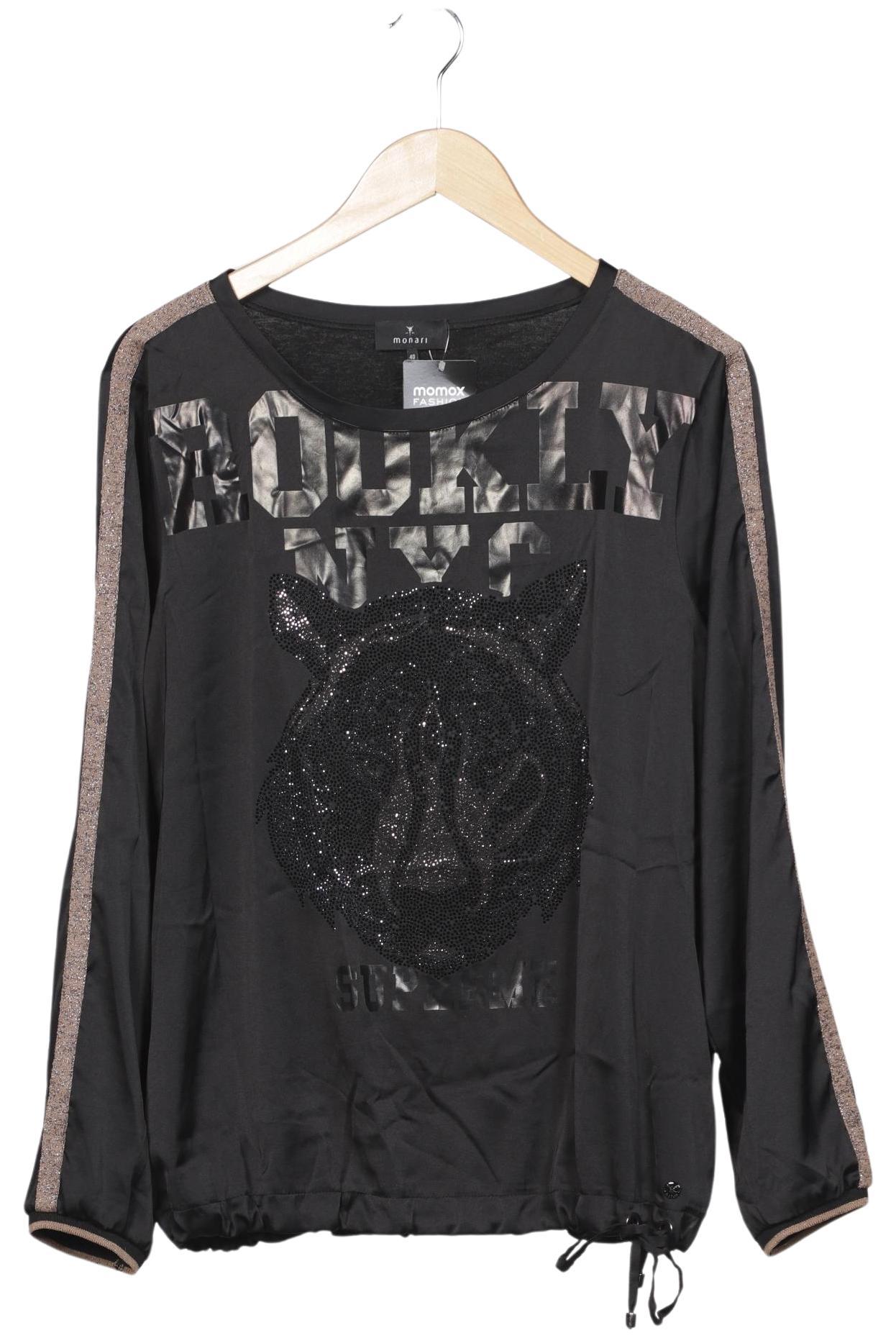 

monari Damen Langarmshirt, schwarz, Gr. 40