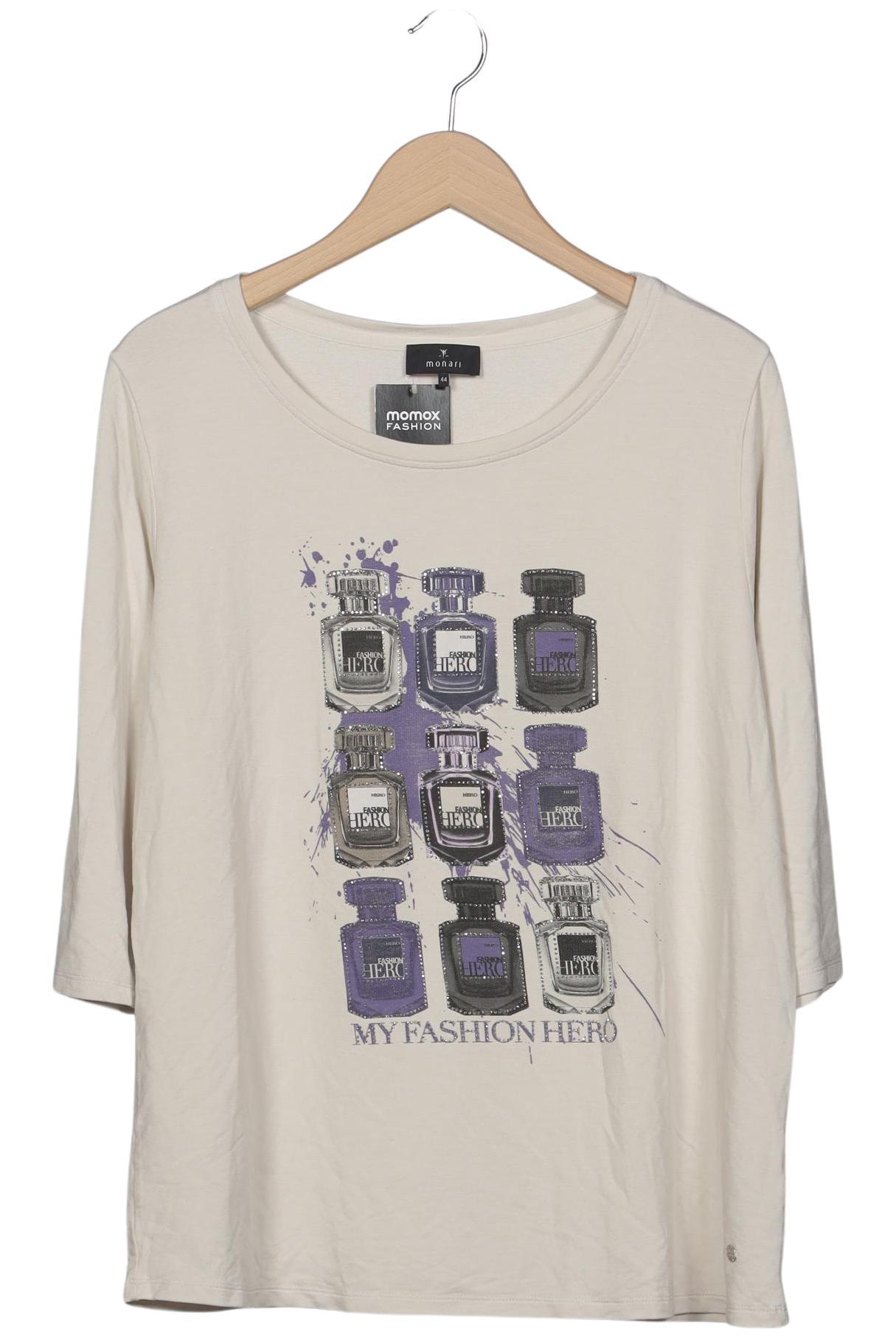 

monari Damen Langarmshirt, beige, Gr. 44