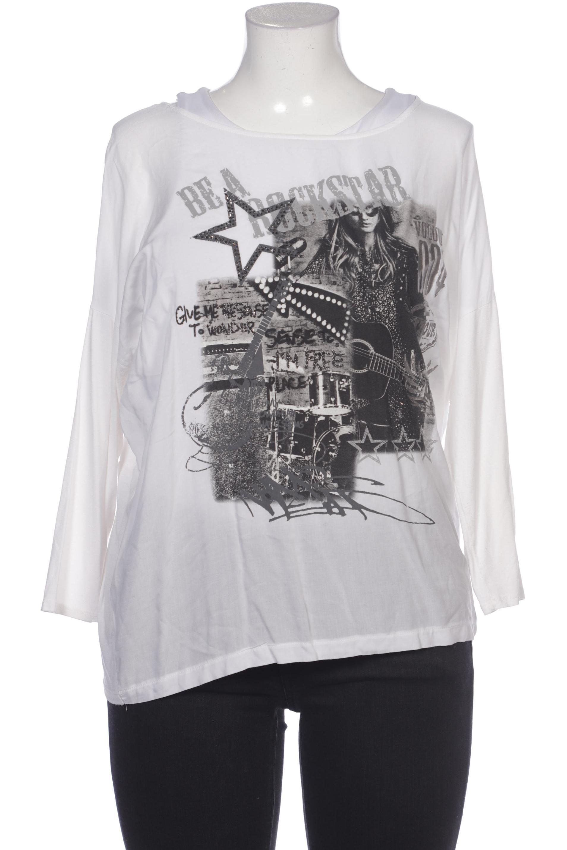 

monari Damen Langarmshirt, weiß, Gr. 48