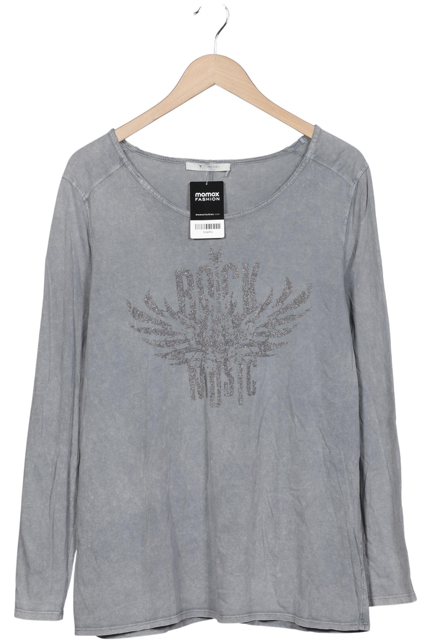 

monari Damen Langarmshirt, grau, Gr. 44