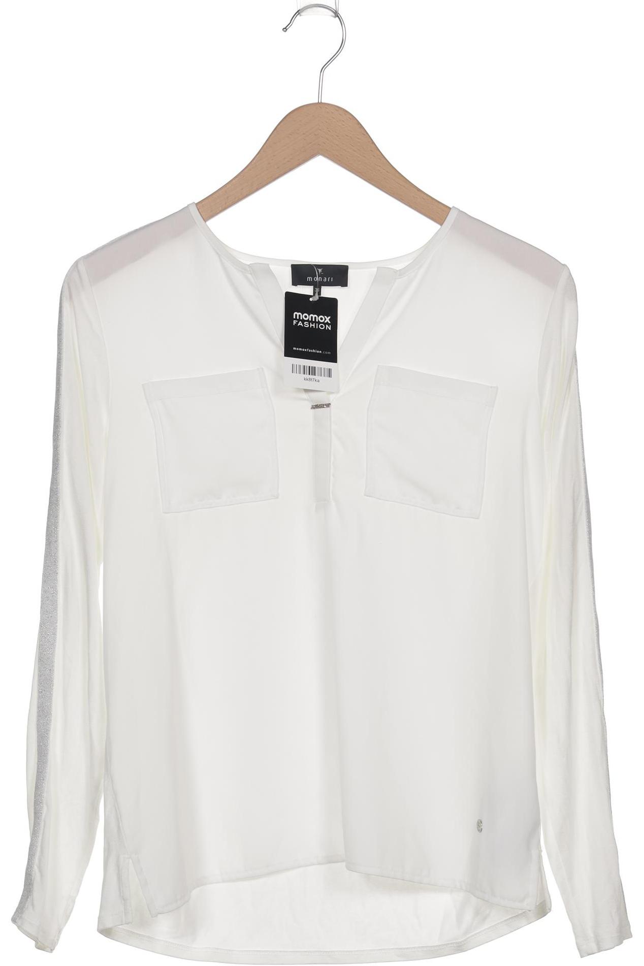 

monari Damen Langarmshirt, weiß, Gr. 36
