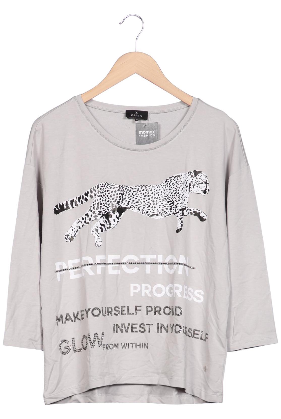 

monari Damen Langarmshirt, grau, Gr. 40