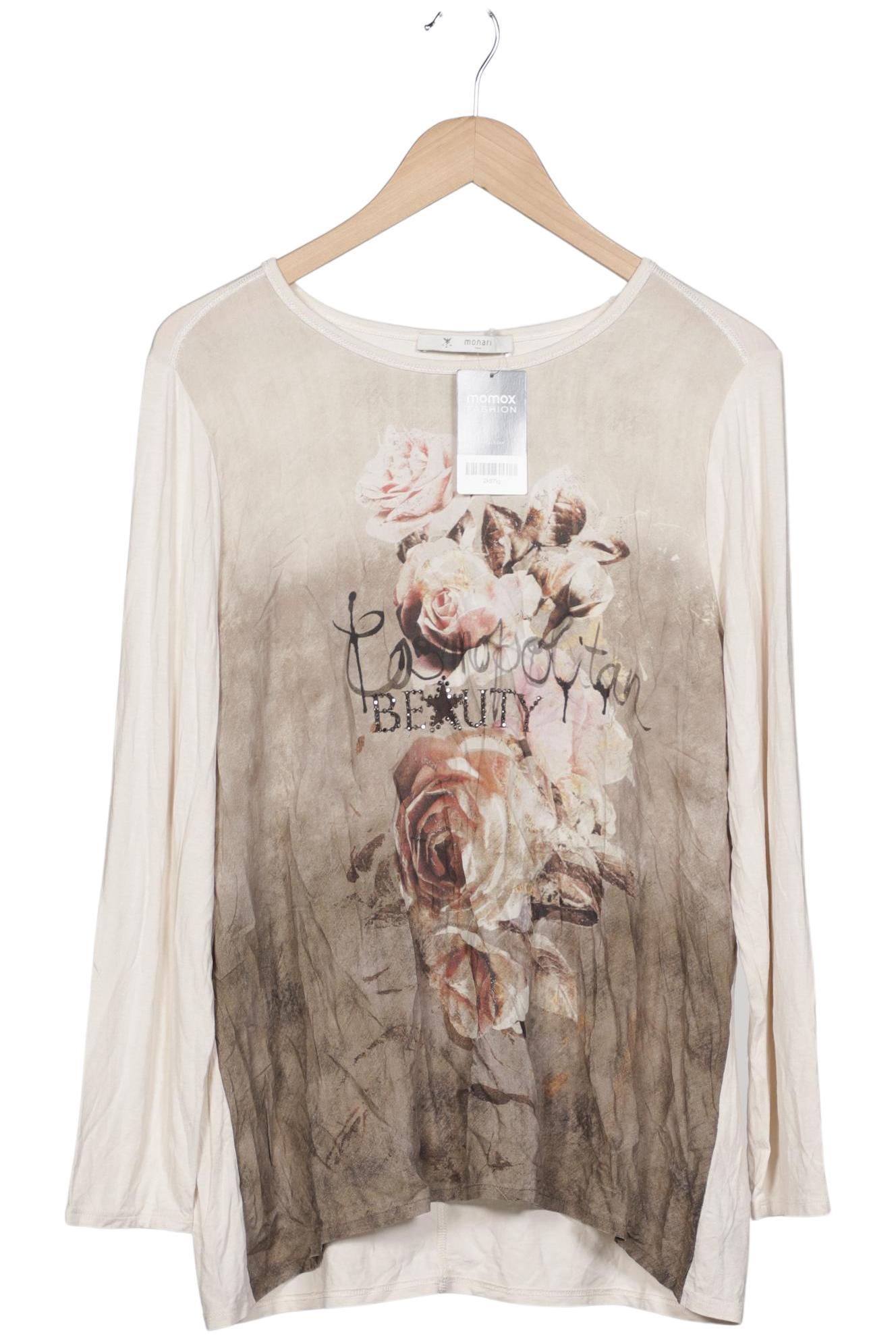 

monari Damen Langarmshirt, beige, Gr. 46