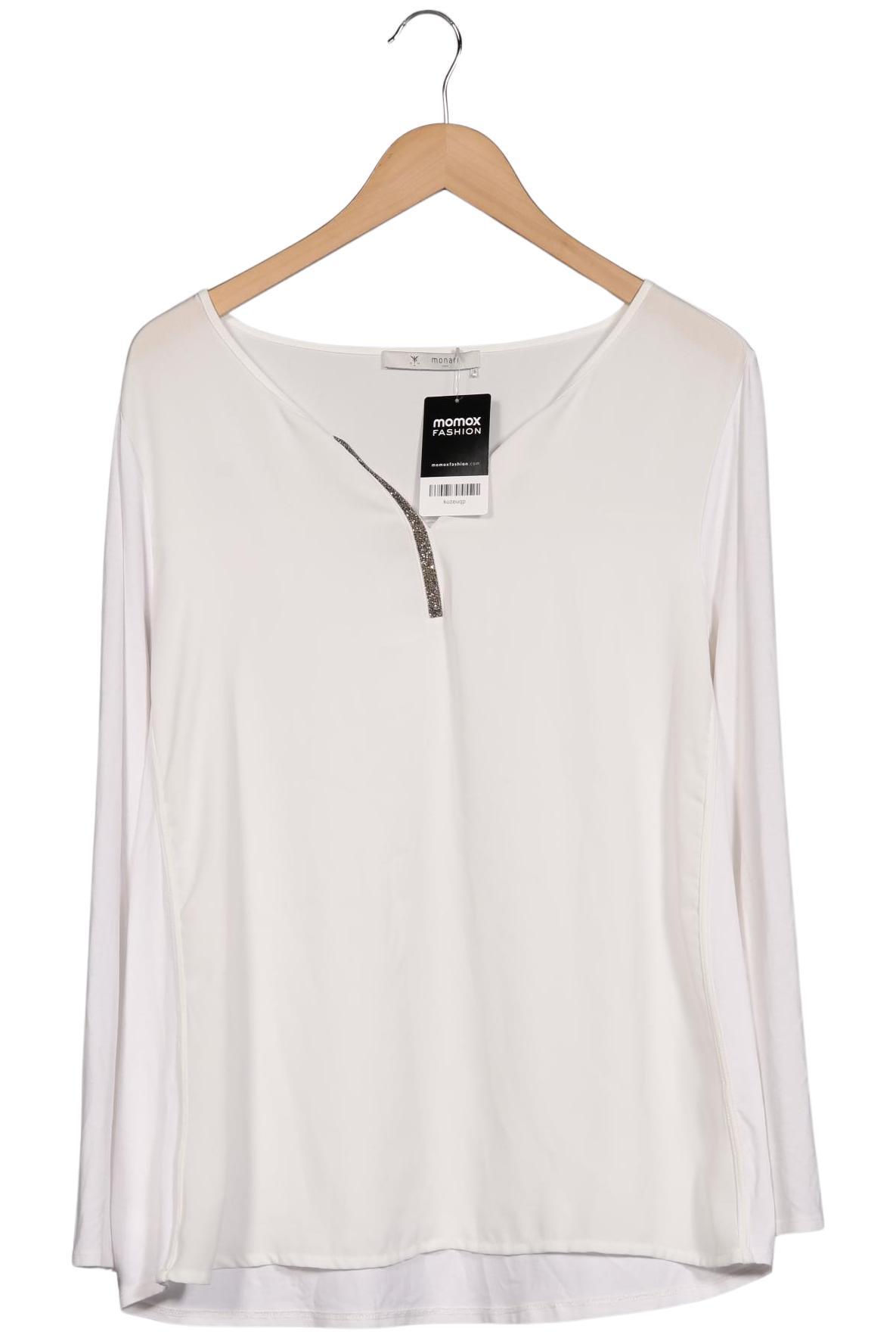 

monari Damen Langarmshirt, weiß, Gr. 46