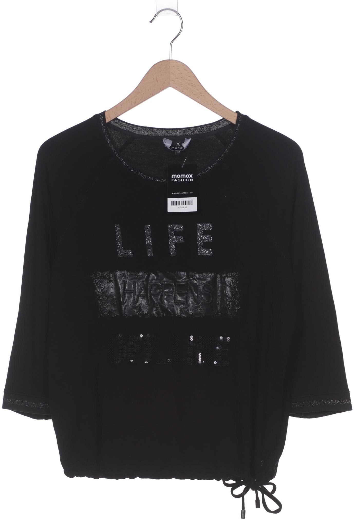 

monari Damen Langarmshirt, schwarz, Gr. 38