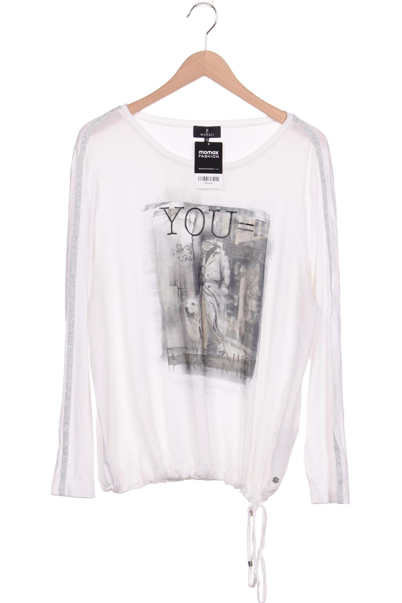 

monari Damen Langarmshirt, weiß