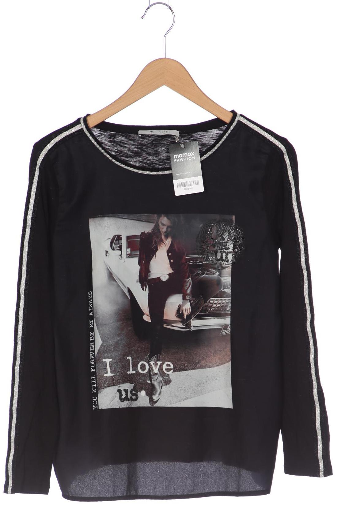 

monari Damen Langarmshirt, schwarz, Gr. 38