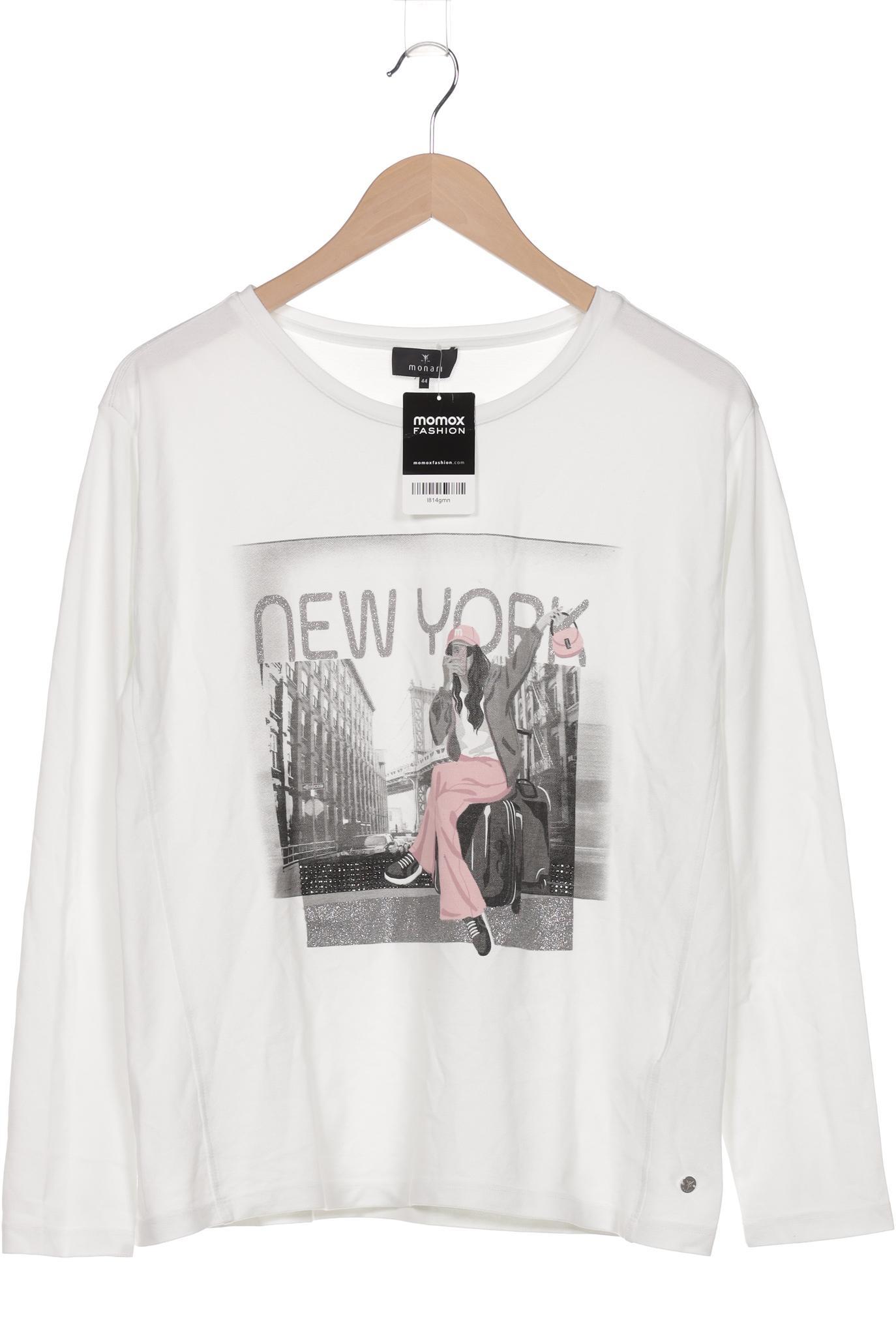 

monari Damen Langarmshirt, weiß, Gr. 44