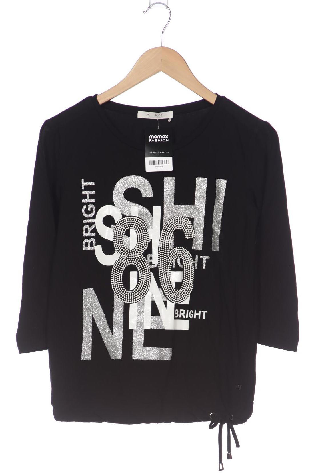 

monari Damen Langarmshirt, schwarz, Gr. 34