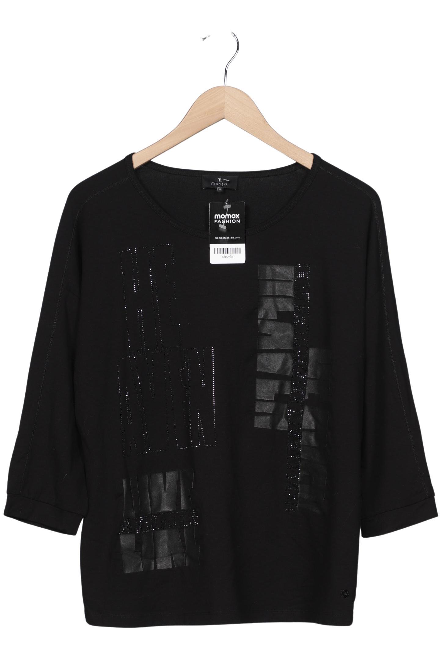 

monari Damen Langarmshirt, schwarz, Gr. 42