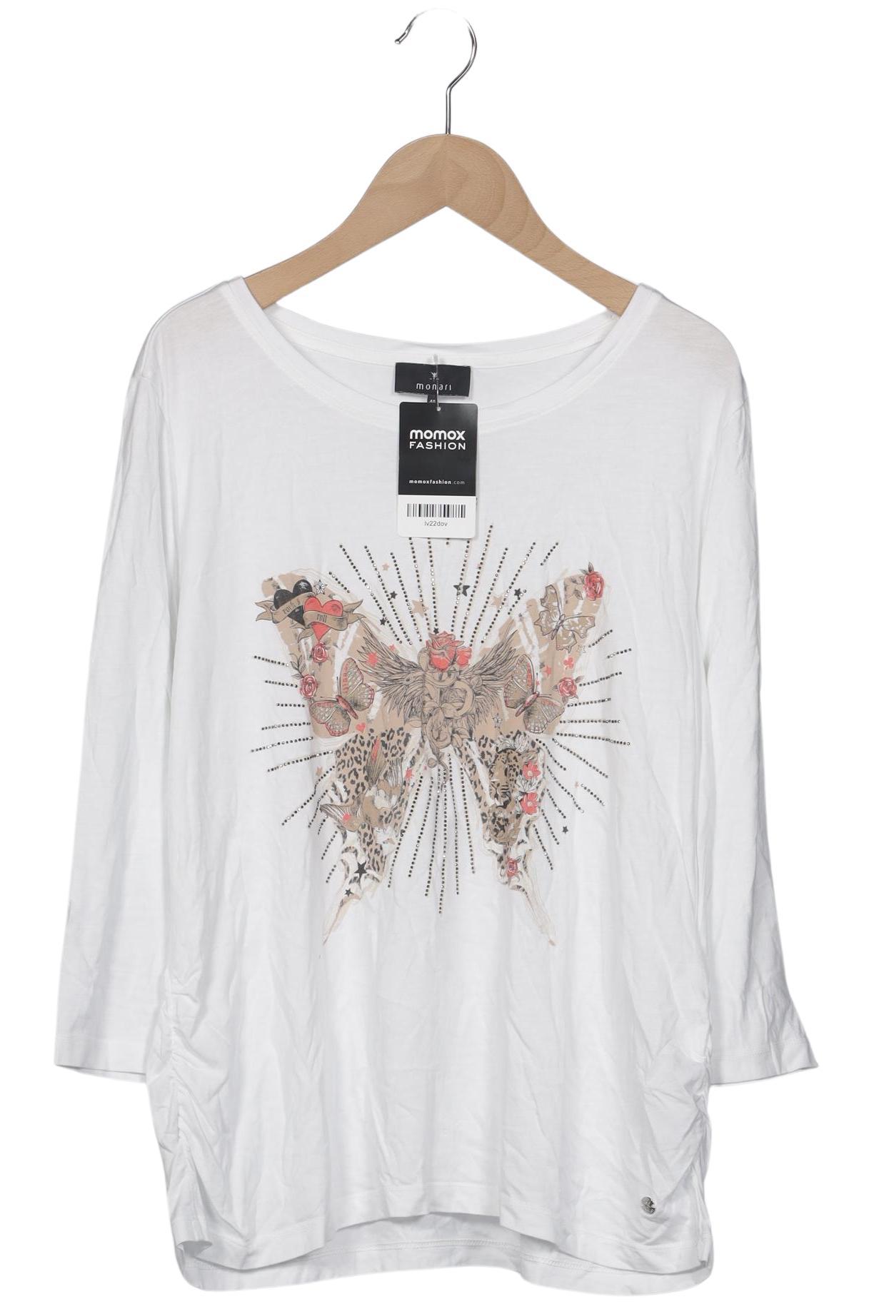 

monari Damen Langarmshirt, weiß, Gr. 40
