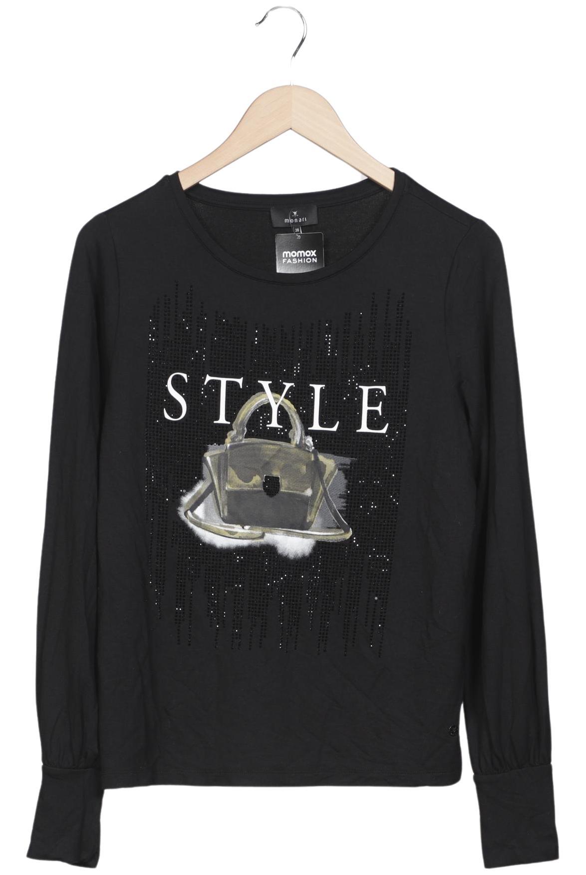 

monari Damen Langarmshirt, schwarz, Gr. 38