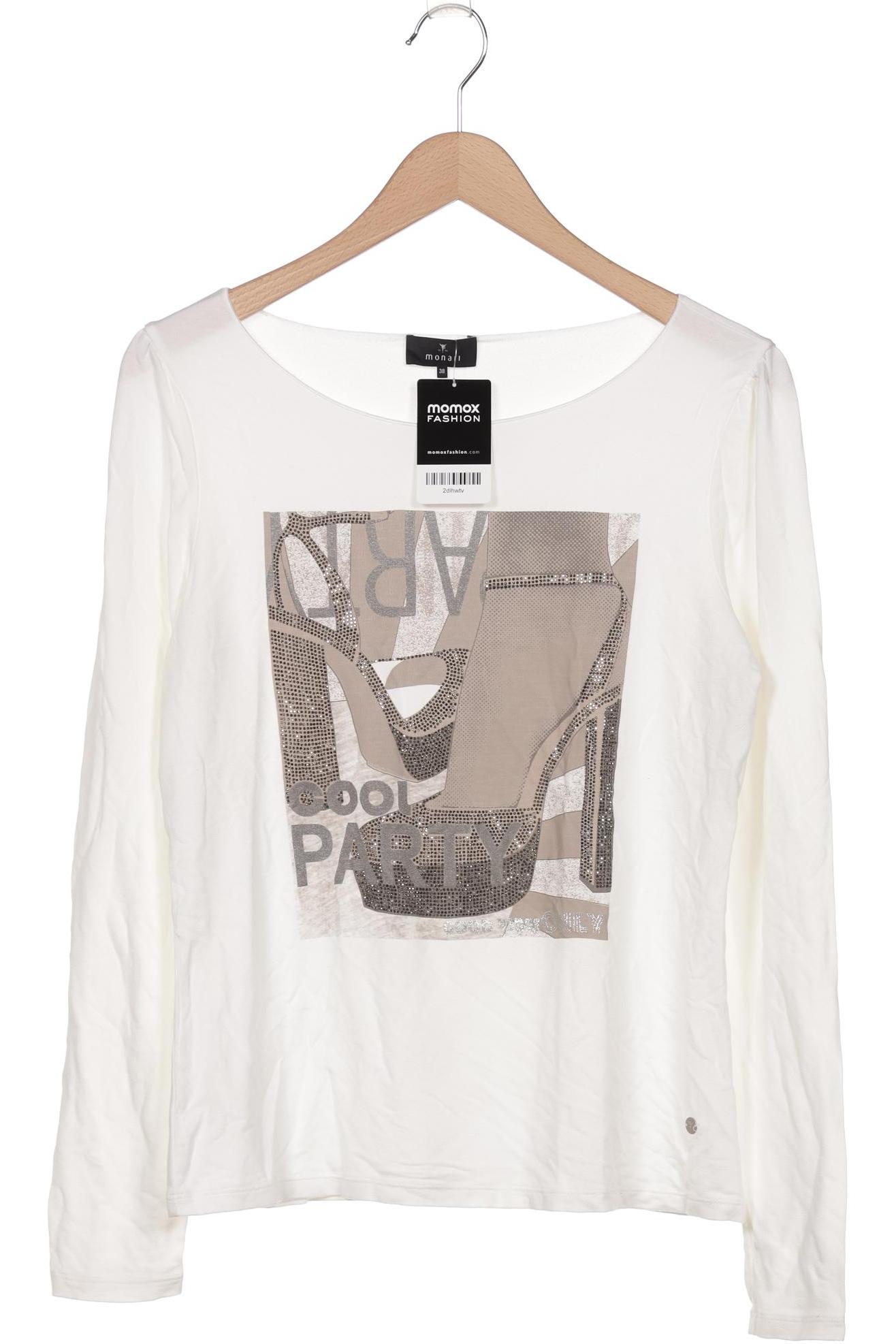 

monari Damen Langarmshirt, weiß, Gr. 38