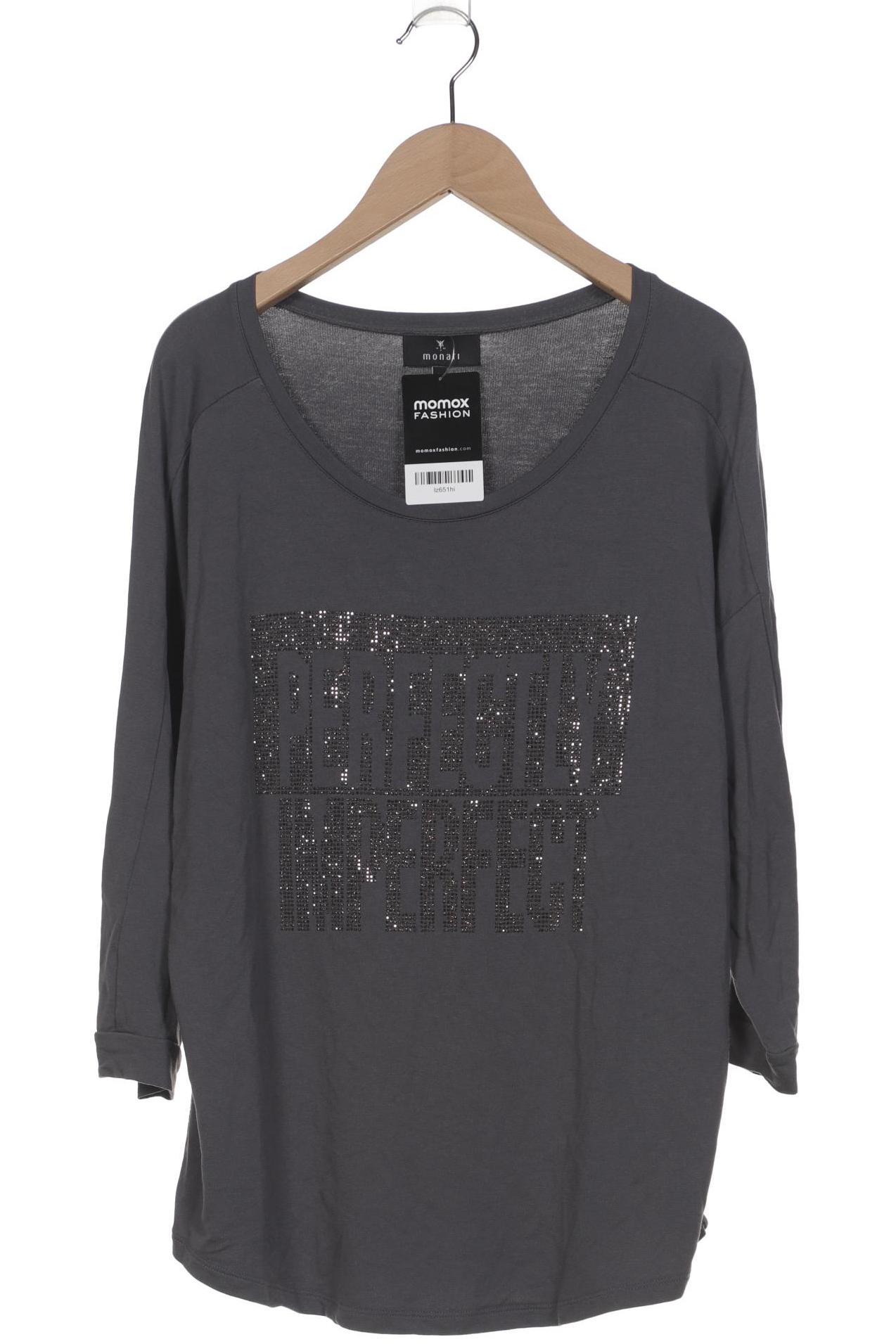 

monari Damen Langarmshirt, grau, Gr. 40