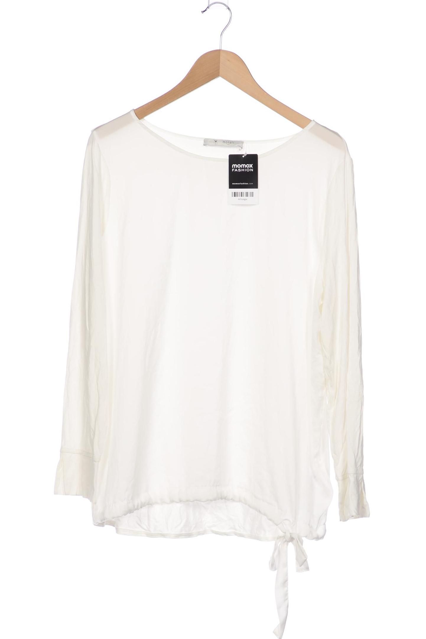 

monari Damen Langarmshirt, weiß, Gr. 46