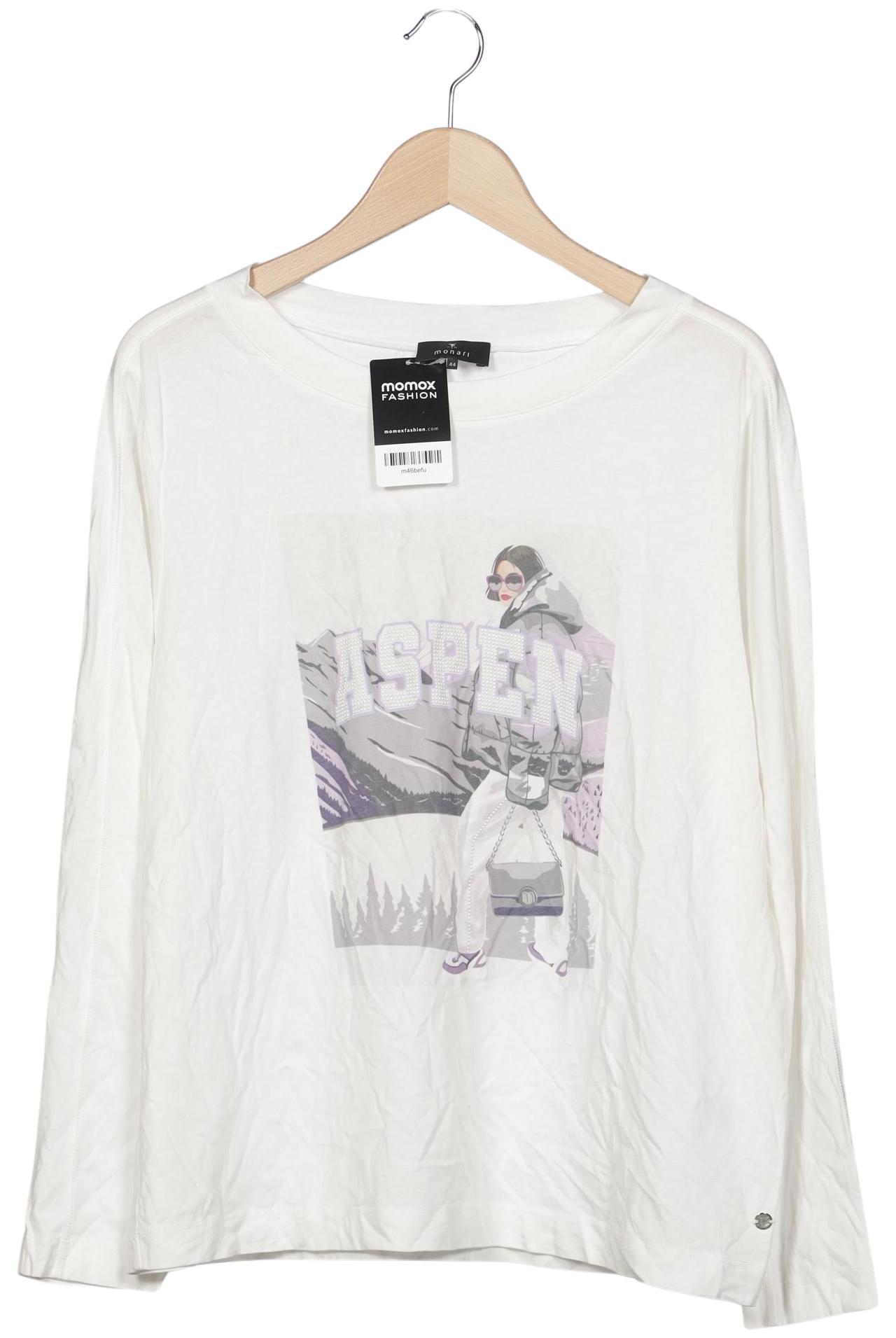 

monari Damen Langarmshirt, weiß, Gr. 44