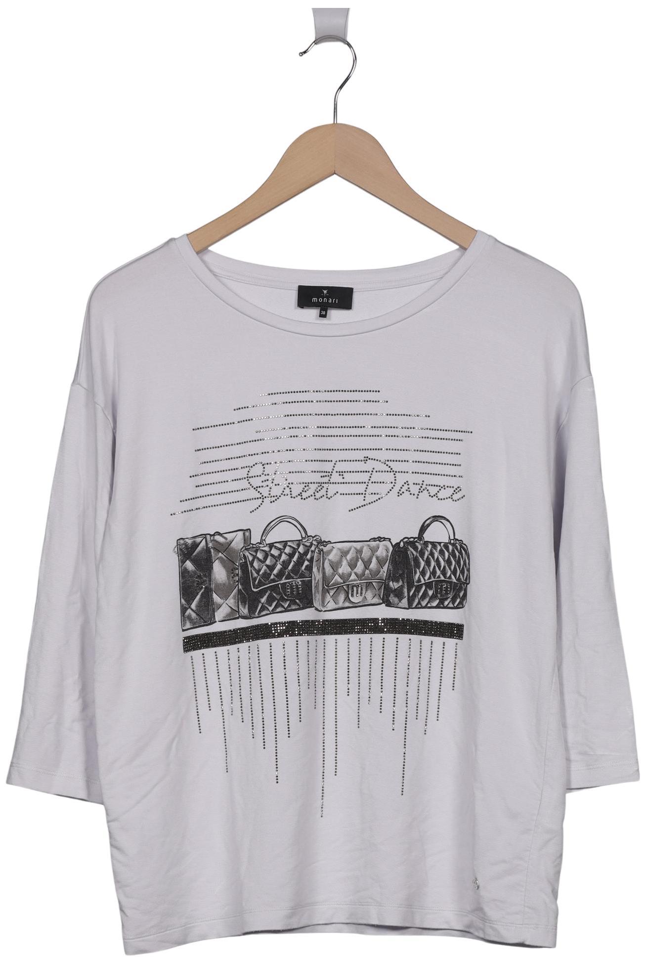 

monari Damen Langarmshirt, grau, Gr. 38