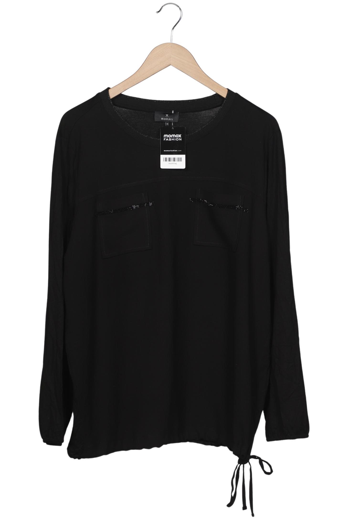 

monari Damen Langarmshirt, schwarz, Gr. 46