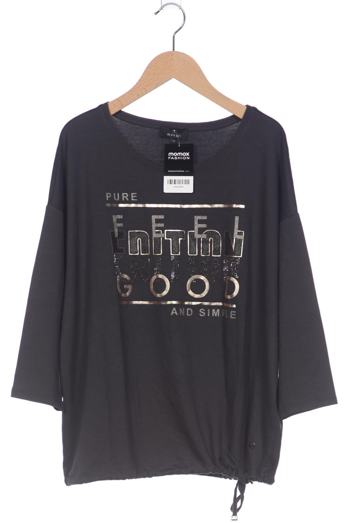 

monari Damen Langarmshirt, grau, Gr. 42