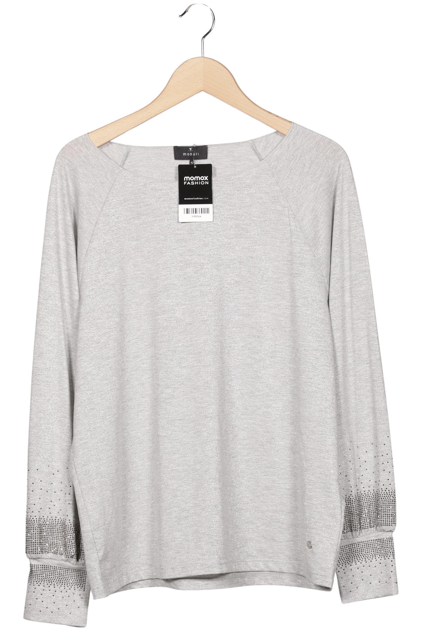 

monari Damen Langarmshirt, grau, Gr. 42