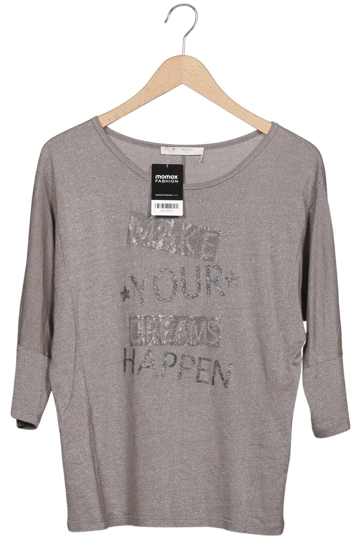 

monari Damen Langarmshirt, grau, Gr. 38