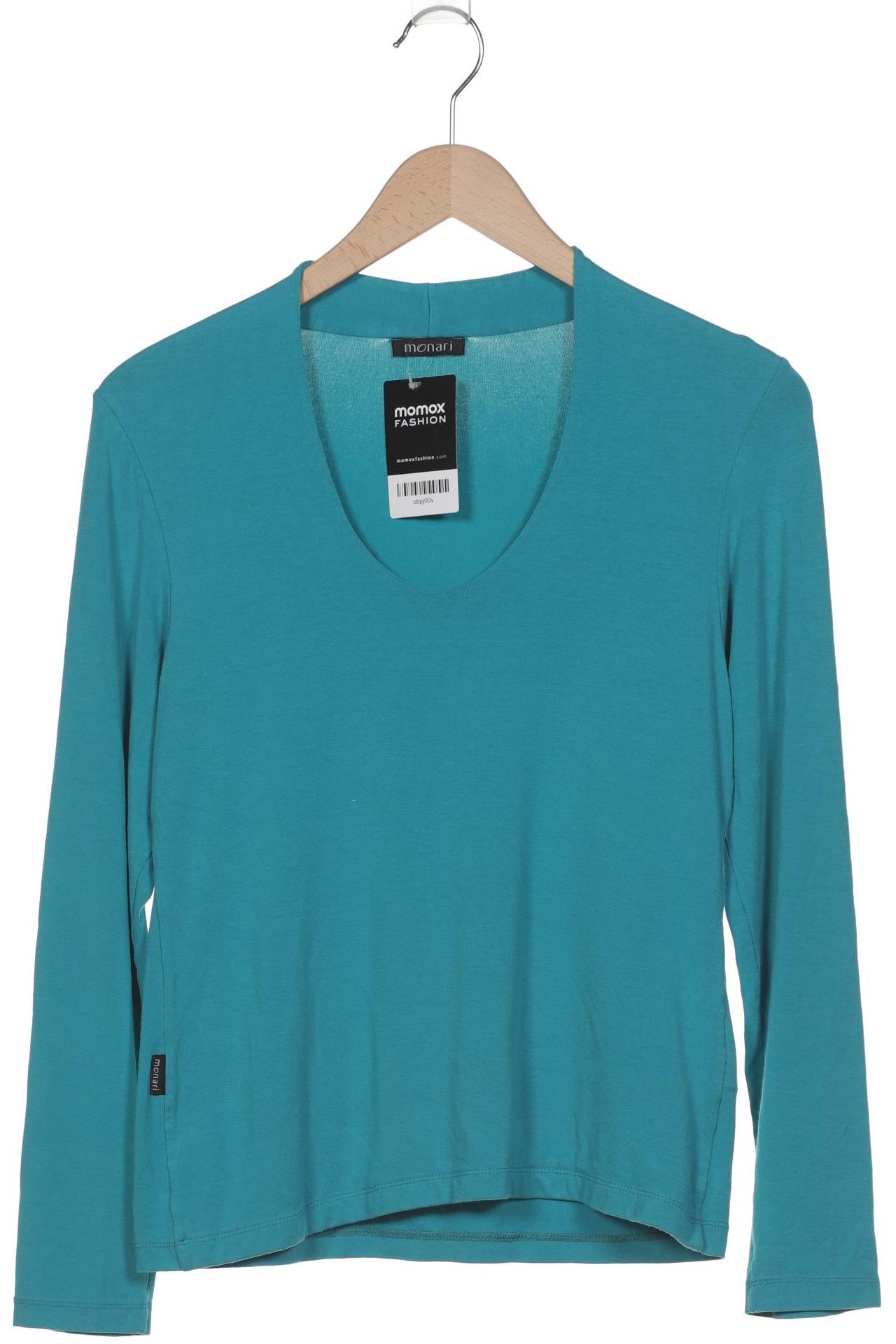 

monari Damen Langarmshirt, blau, Gr. 38