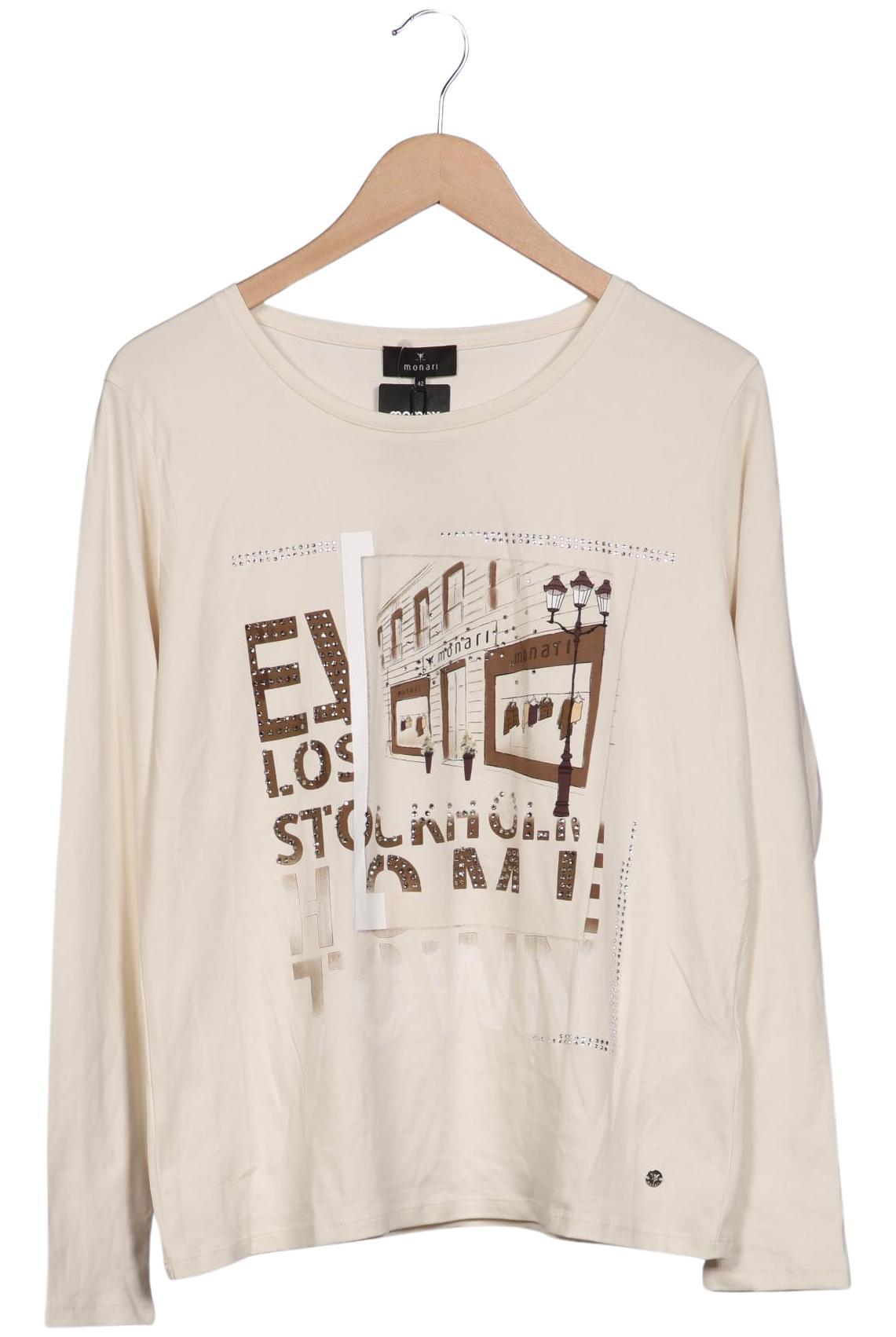 

monari Damen Langarmshirt, beige, Gr. 42