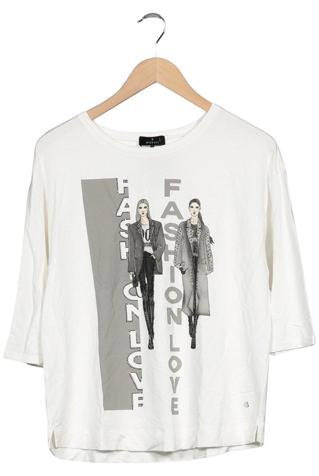 

monari Damen Langarmshirt, weiß, Gr. 38
