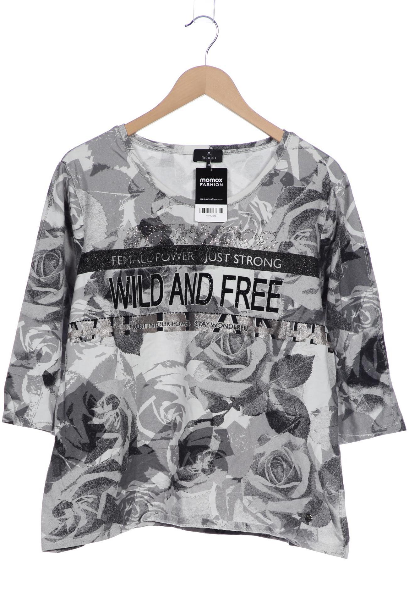 

monari Damen Langarmshirt, grau, Gr. 44
