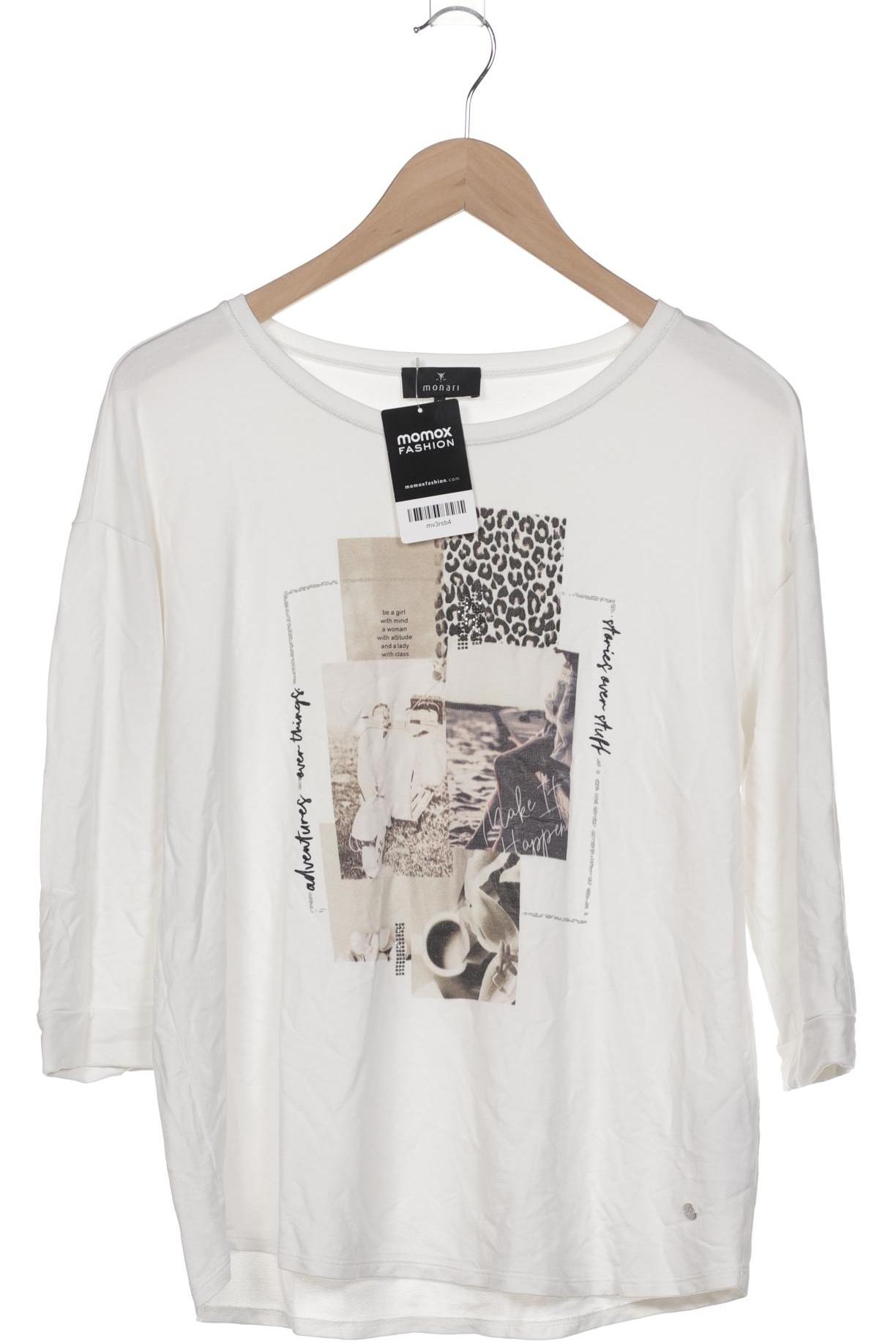 

monari Damen Langarmshirt, weiß, Gr. 40