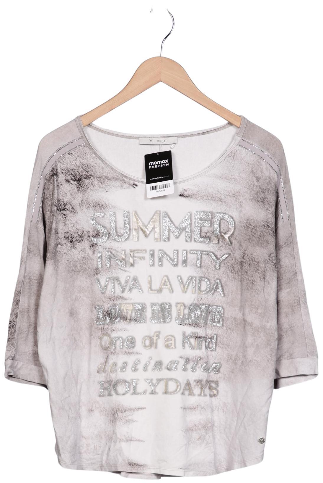 

monari Damen Langarmshirt, grau, Gr. 42