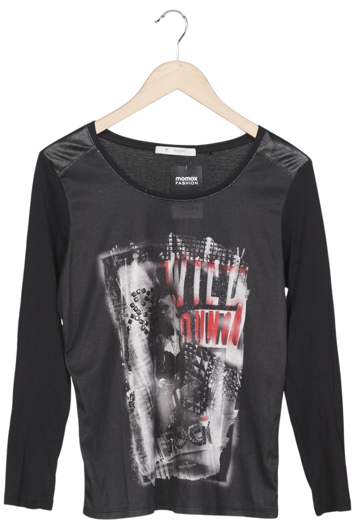 

monari Damen Langarmshirt, schwarz, Gr. 38